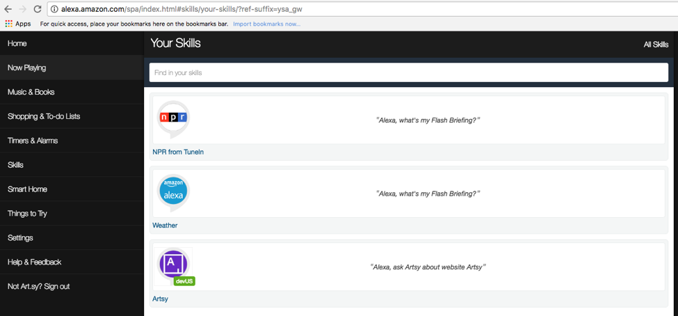 Testing Alexa skills