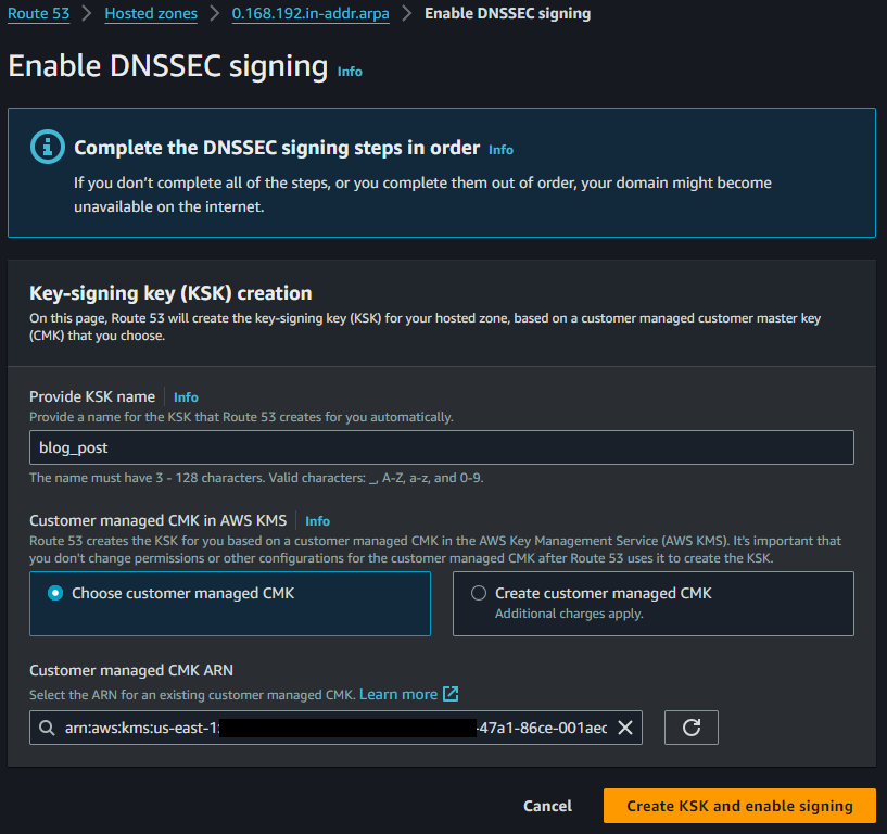 Habilitando DNSSEC signing