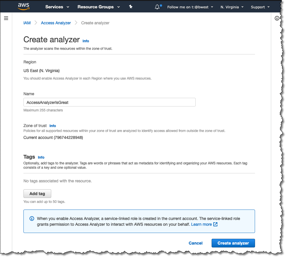 Creating an Access Analyzer