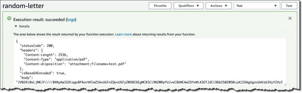 Screenshot of the console.