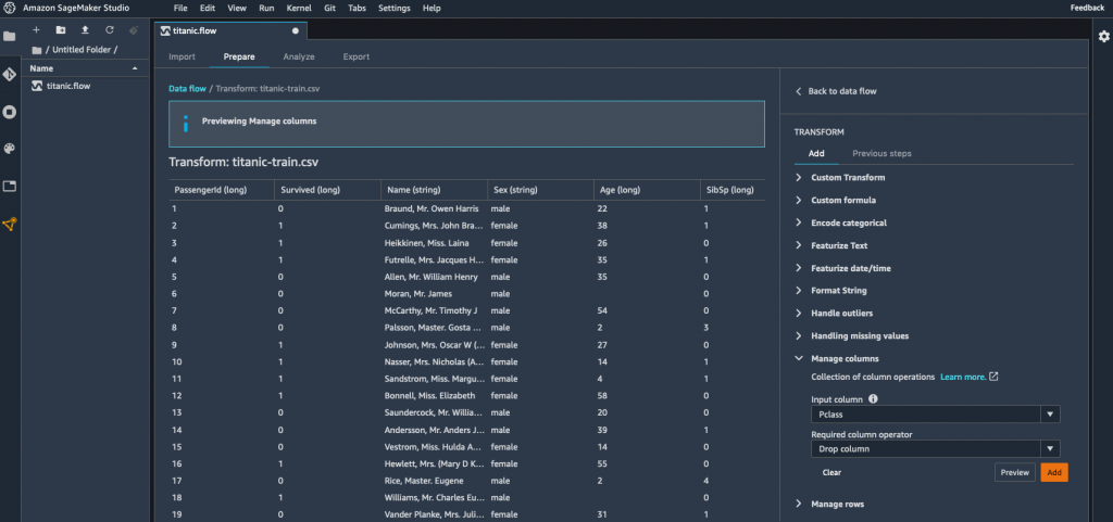 SageMaker screenshot