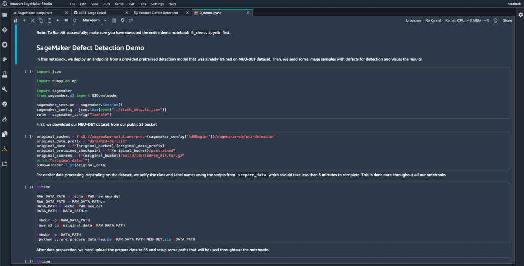 SageMaker screenshot