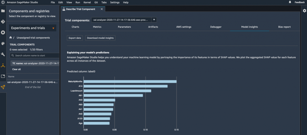 SageMaker screenshot