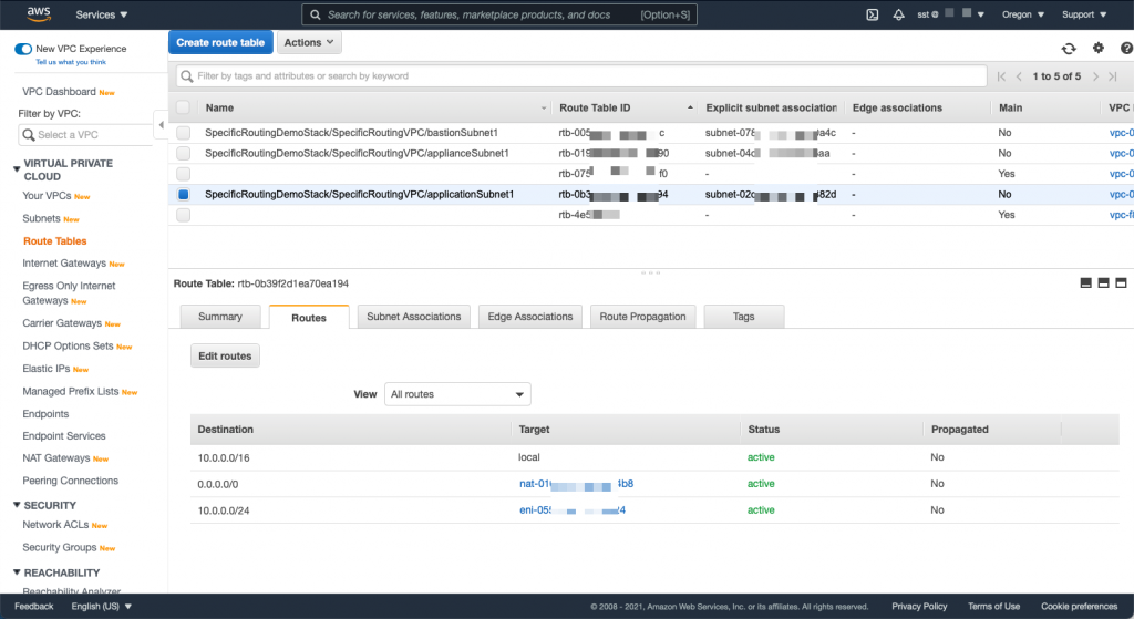 MSR : Final route table