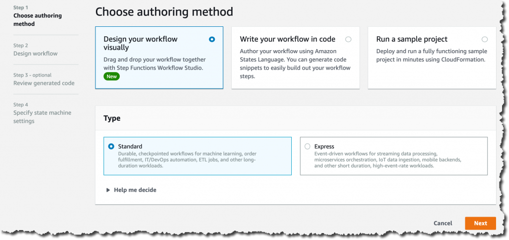 Creating a new state machine
