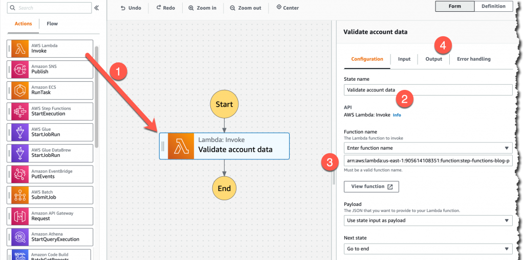 Steps for adding a new Lambda function to the state machine