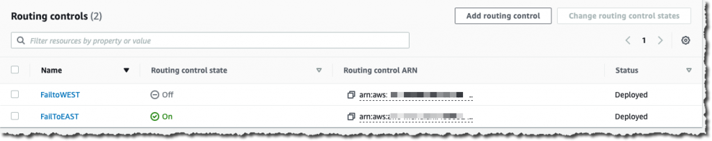 Application recovery Control - enable one control state