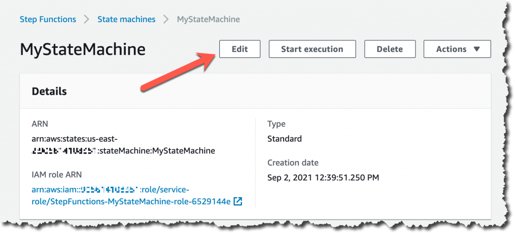 Edit the state machine definition