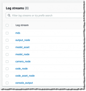 AWS Panorama application log