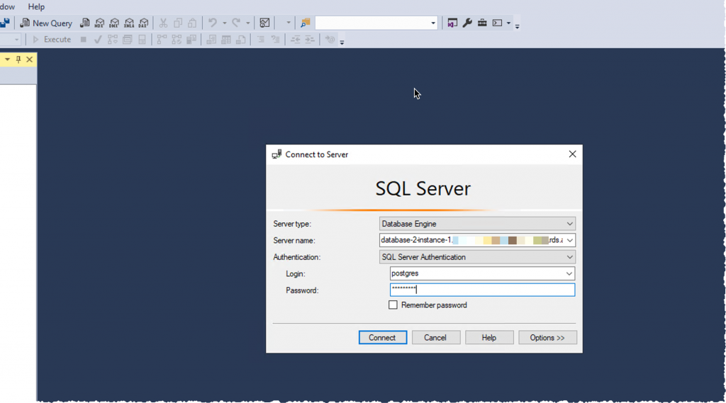 SSMS Connect to babelfish