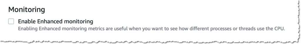Enable Enhanced Monitoring