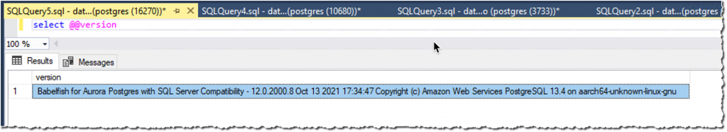 Babelfish check version