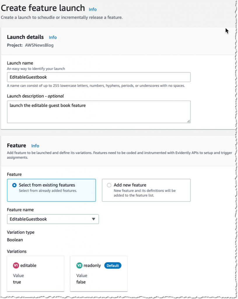 Evidently - create launch