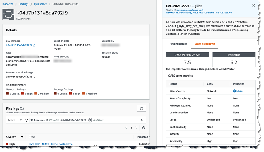 Risk assessment score