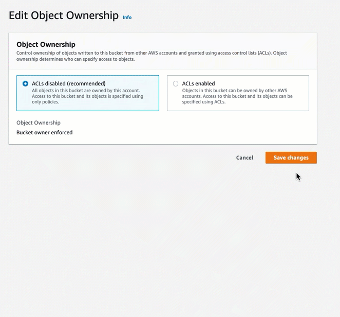 Options for object ownership