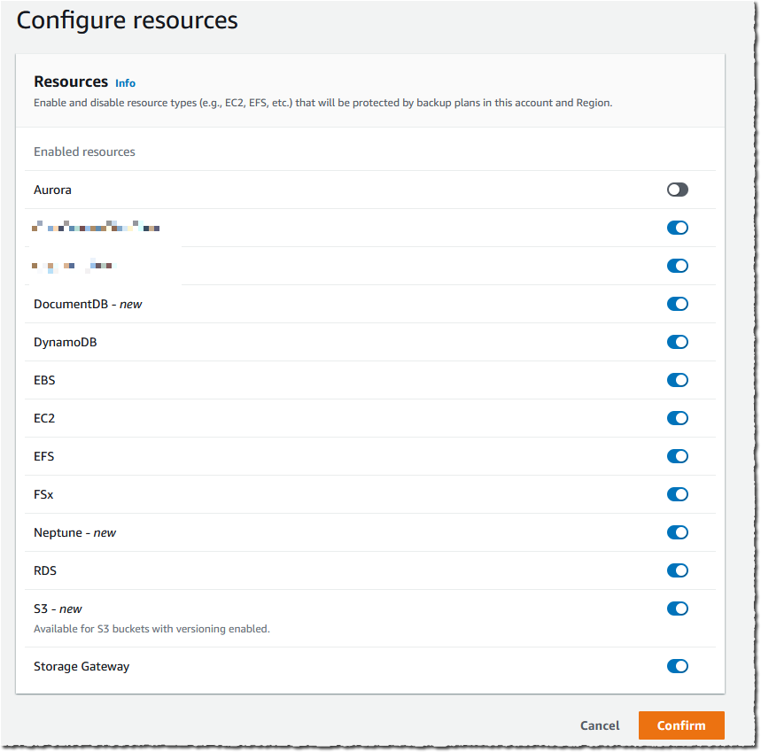 AWS Backup - optin S3