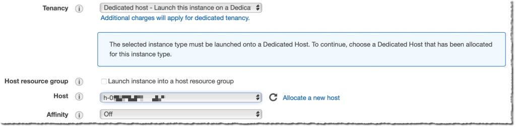 EC2 Dedicated Tenancy