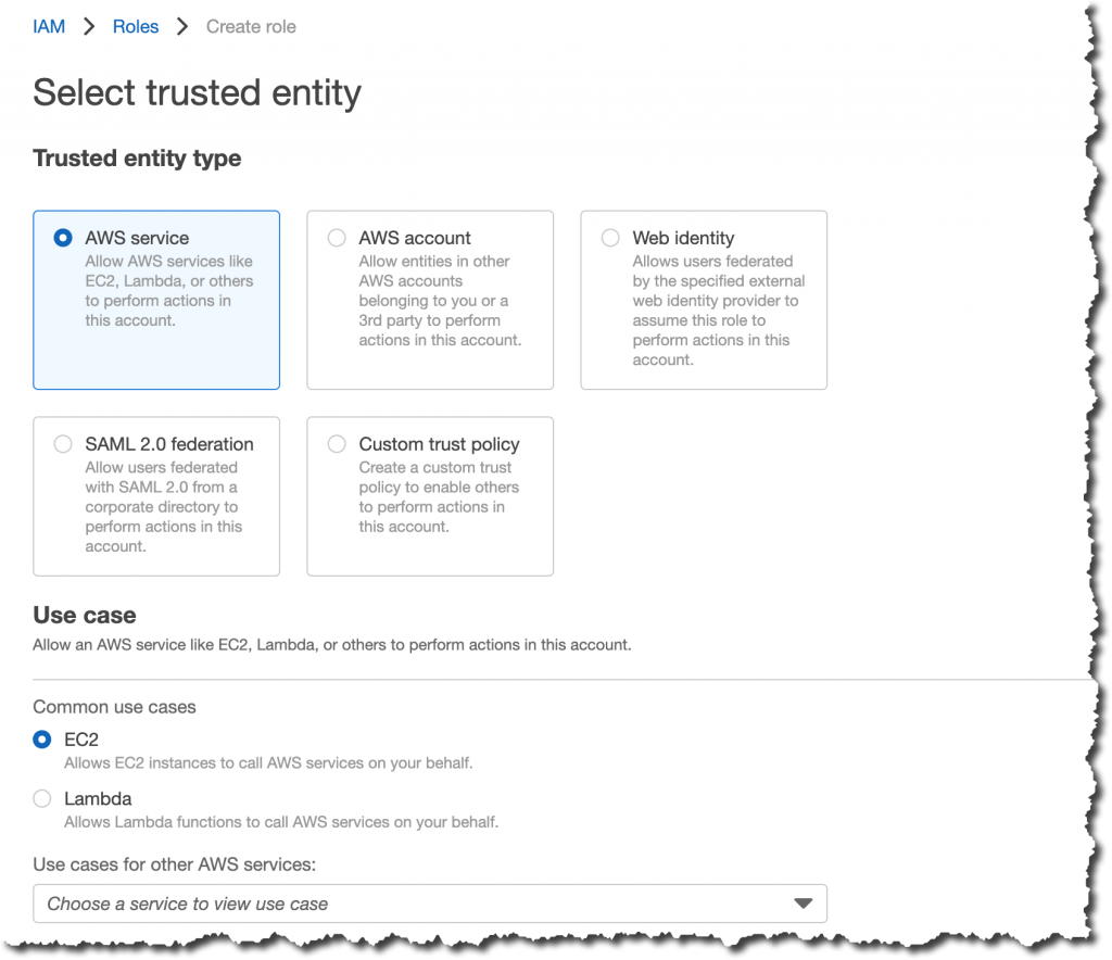새 역할 생성(Create a new role)