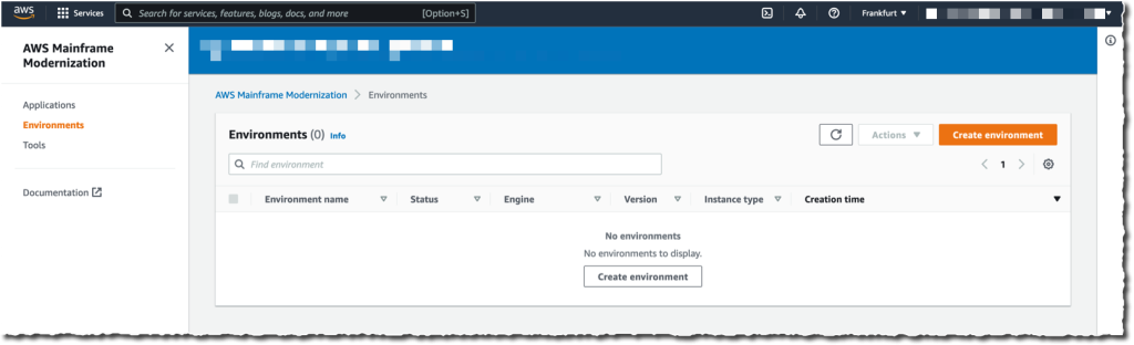 AWS Mainframe Migration - Create Environment