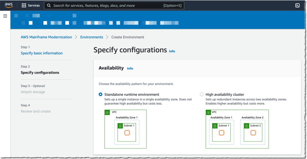 AWS Mainframe Modernization - Create Environment 3