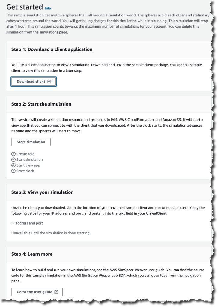 One click simulation