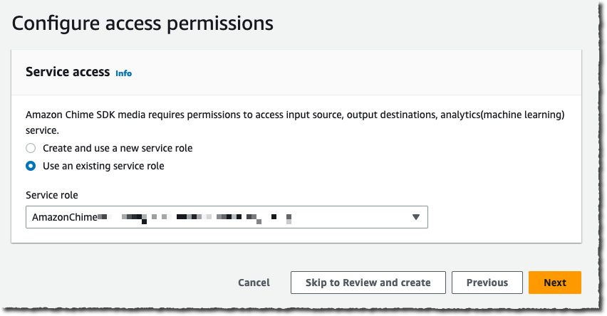 Amazon Chime SDK - Configuration four step