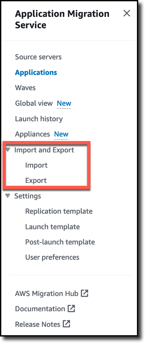 가져오기 및 내보내기