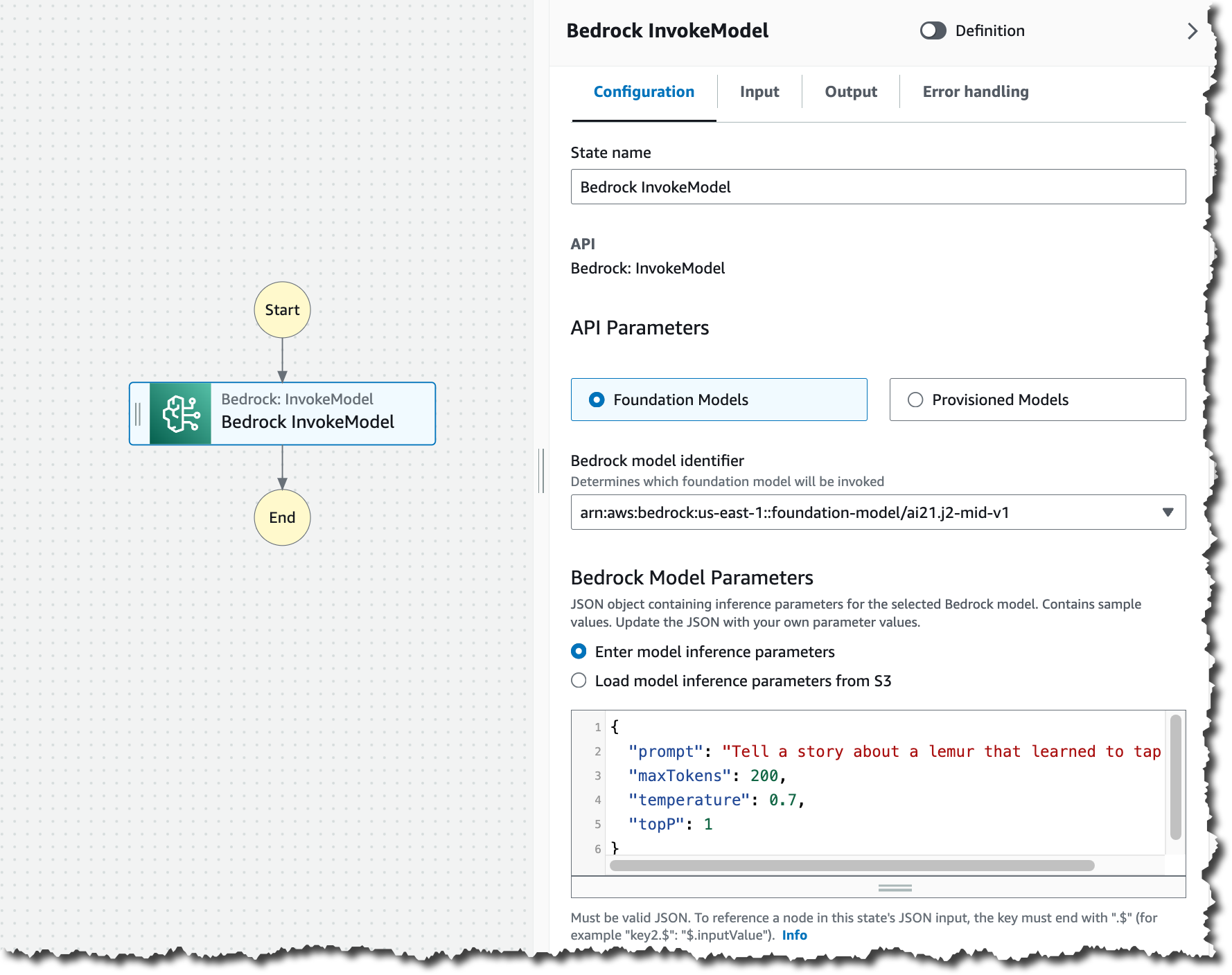 API 작업의 구성