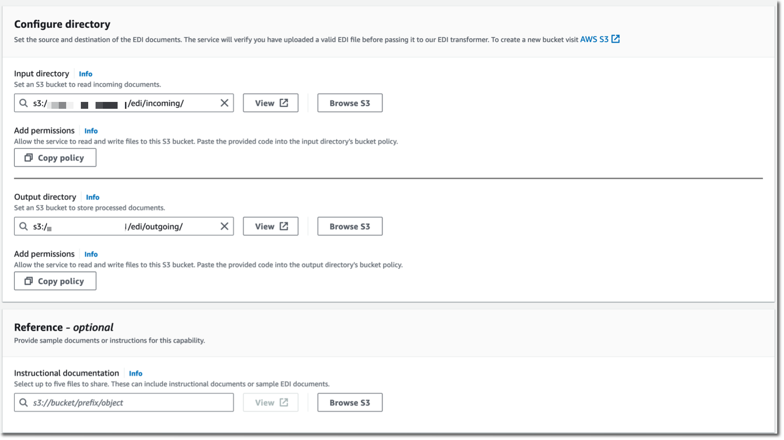 B2B Data Interchange - Create capability - configure directory