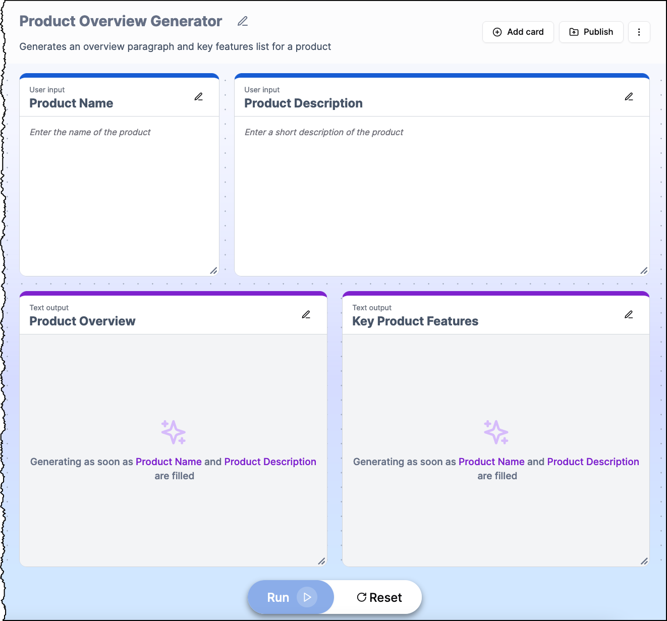 Product Overview Generator App