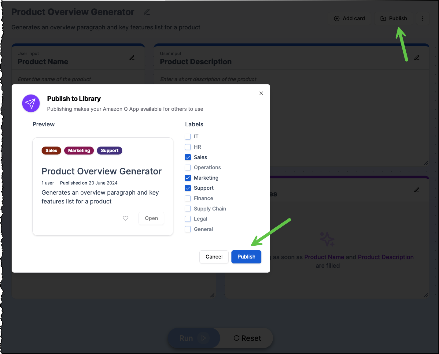 Publish Amazon Q App
