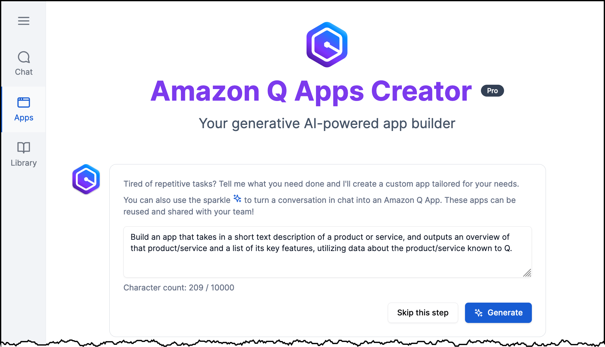 Amazon Q Apps Creator
