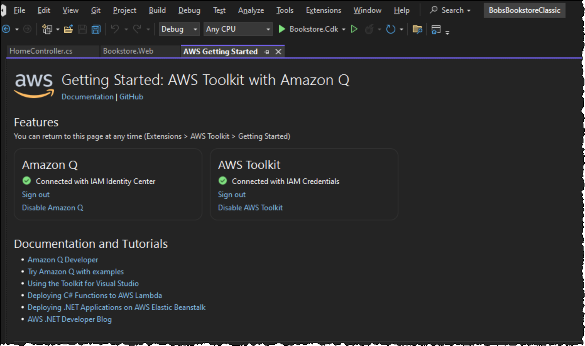 Getting started with AWS Toolkit with Amazon Q by connecting to IAM Identity Center