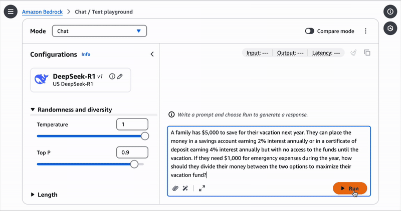 3. Test DeepSeek-R1 in the Chat Playground