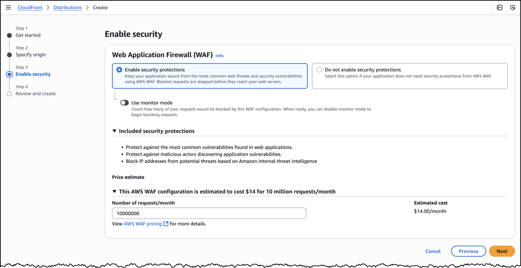 New onboarding experience for Amazon CloudFront
