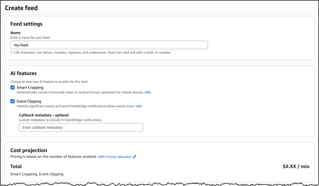 AWS Elemental Inference コンソール
