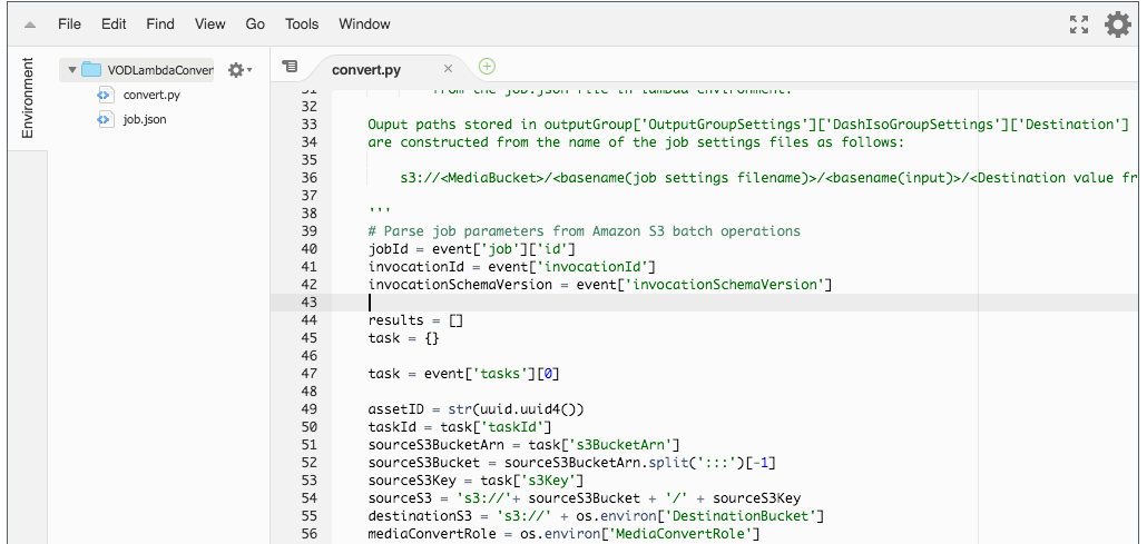 Code for Lamda to grab correct parameters from S3 batch operations
