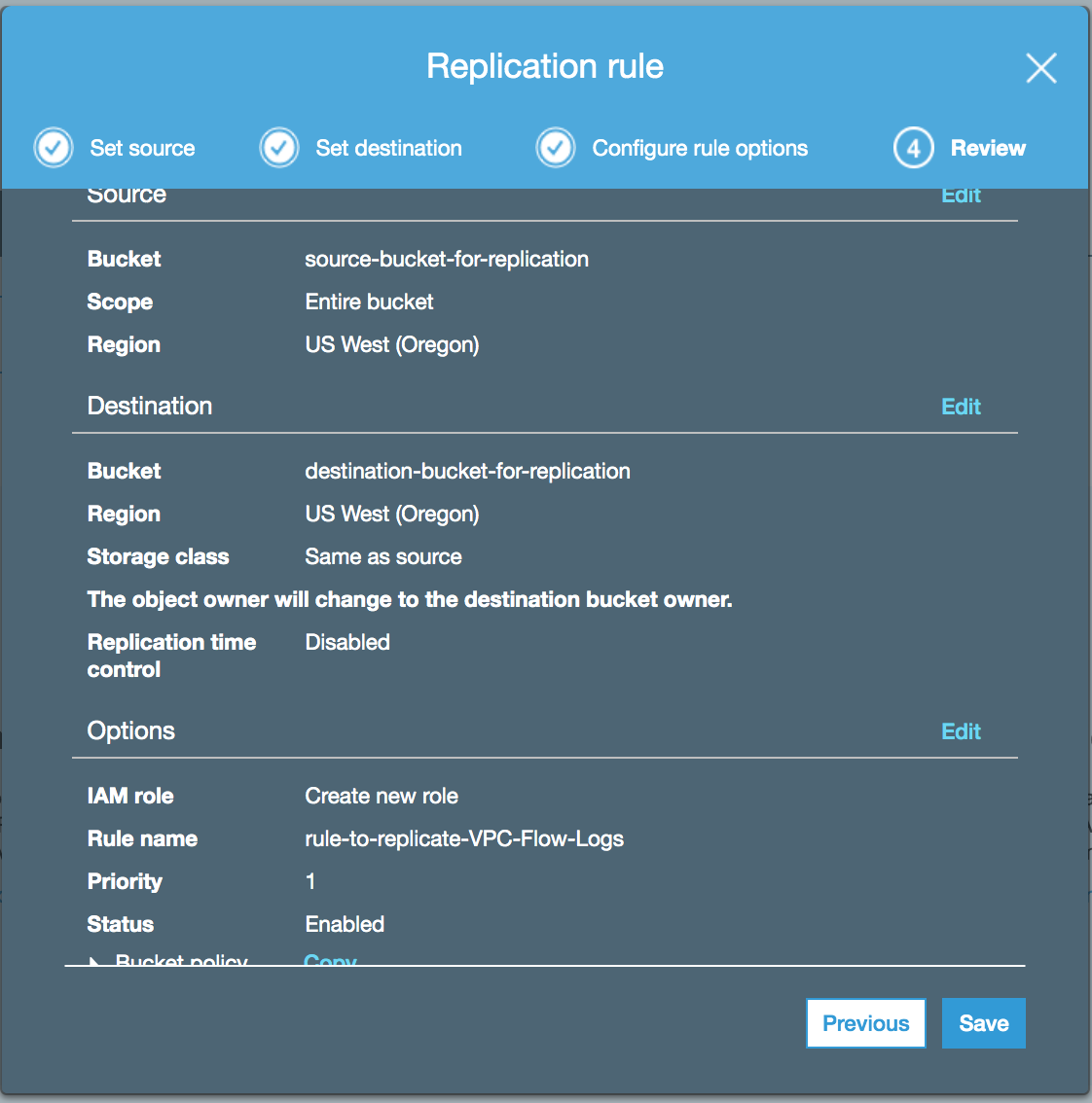 Review the provided details on the next page and click Save