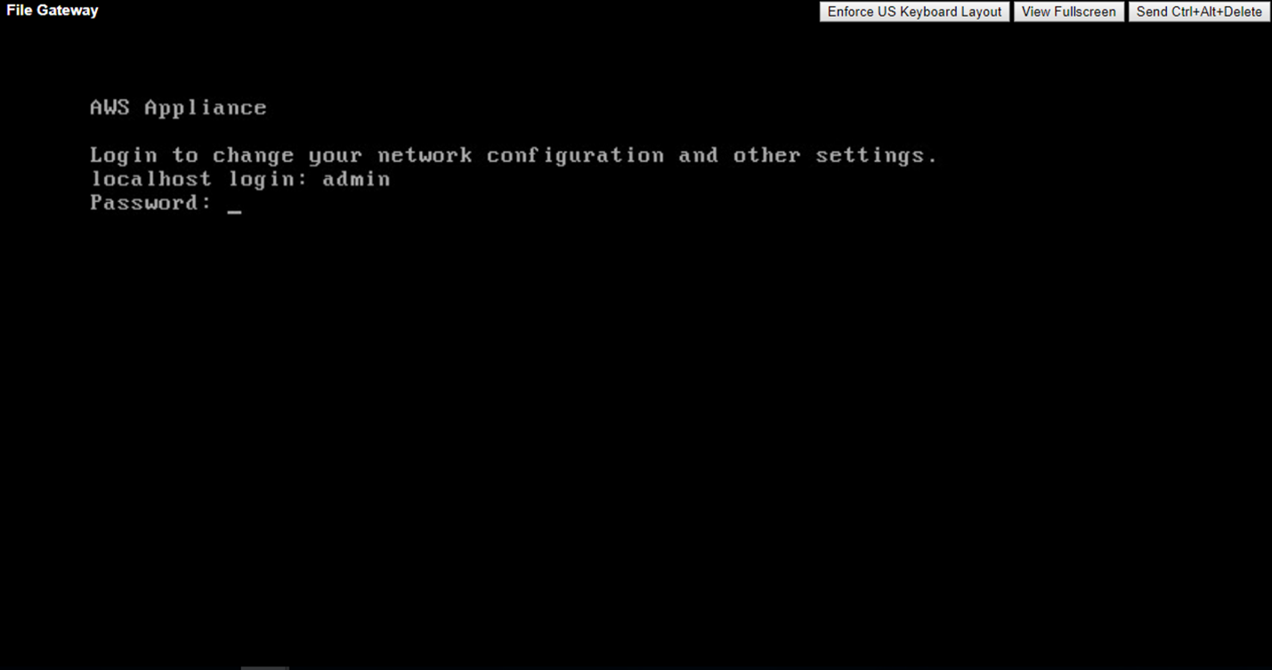 Figure 16. VM console