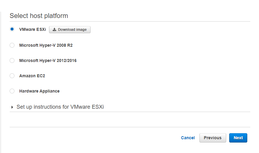 Figure 19. Select the host platform