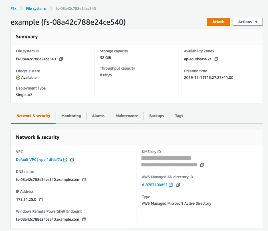 I begin by creating the Windows file system, and then joined that drive to Active Directory. This is how the Windows file system looks