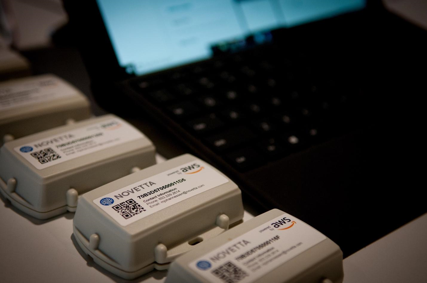 Figure 5 - LoRaWAN GPS sensors are labeled with QR codes for quick access in the mobile application