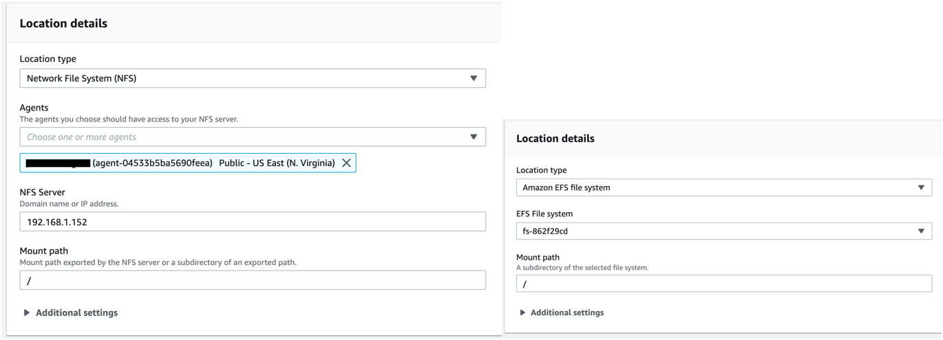 Creatre locations for the file systems