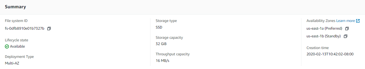 Amazon FSx file system specifications