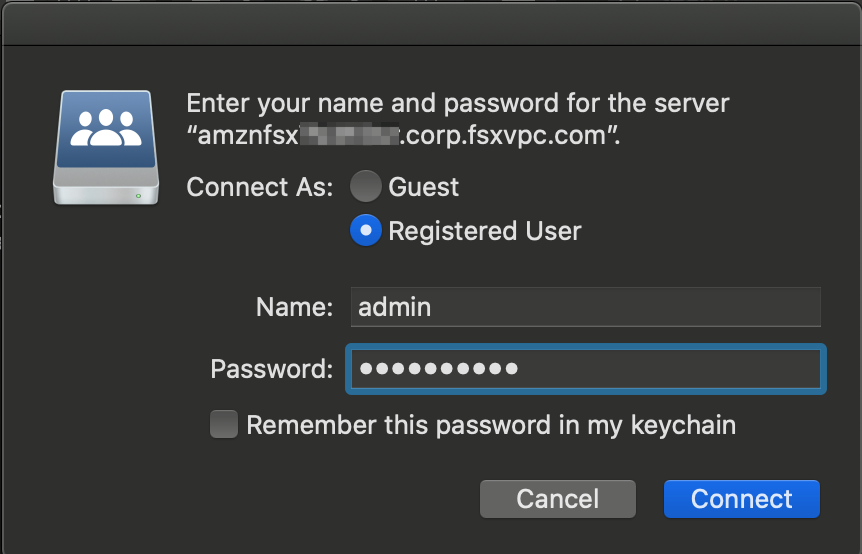 Open a new Finder window. In the status bar click on Go then Connect to server.