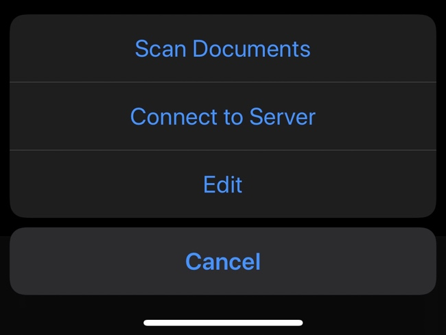 When prompted, tap Connect to Server.