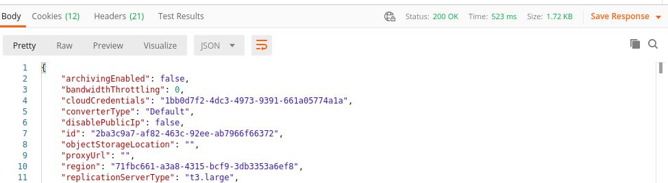 200 OK response indicating the change has been made