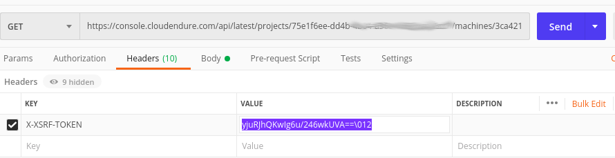 GET request must include the cookie received from the login call
