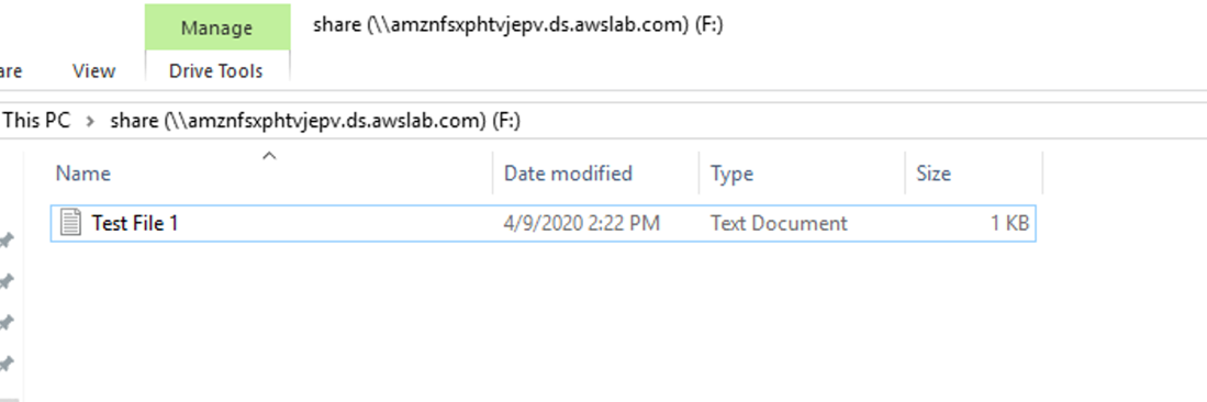 Access the file share