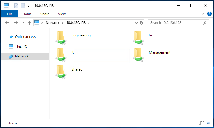 Finally, upon reconnecting to the File Gateway, users can now see all SMB file shares.